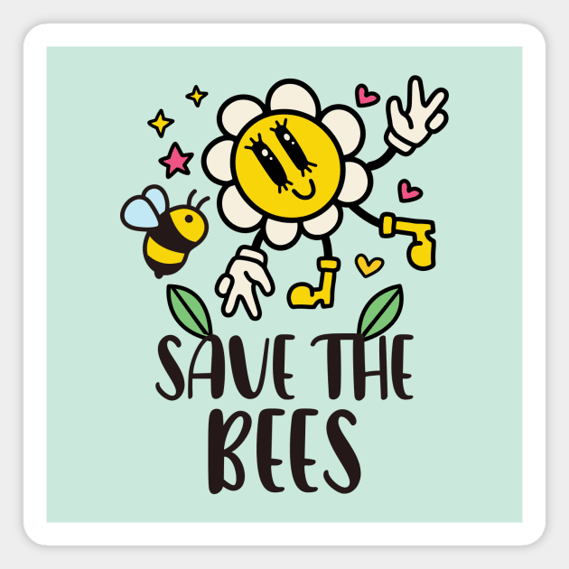 Save The Bees Magnet by Crisp Decisions